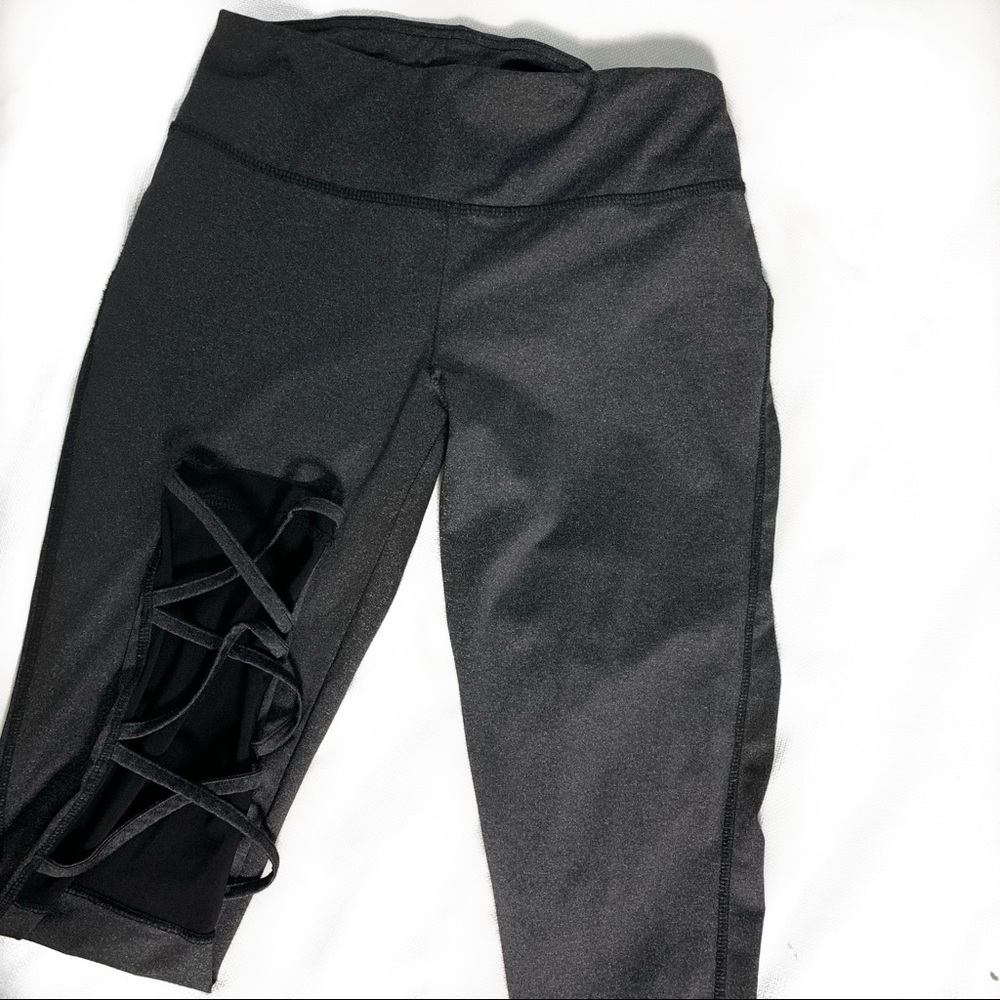 Old Navy Grey Mesh Exercise Leggings